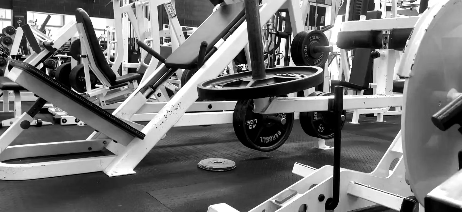 The training floor at Wolfs Gym Henderson — plate-loaded machines, benches and free weights